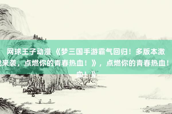 网球王子动漫 《梦三国手游霸气回归！多版本激战来袭，点燃你的青春热血！》，点燃你的青春热血！》