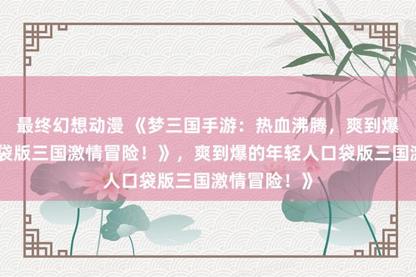 最终幻想动漫 《梦三国手游：热血沸腾，爽到爆的年轻人口袋版三国激情冒险！》，爽到爆的年轻人口袋版三国激情冒险！》