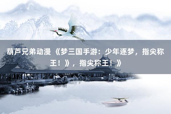葫芦兄弟动漫 《梦三国手游：少年逐梦，指尖称王！》，指尖称王！》
