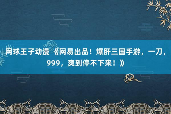网球王子动漫 《网易出品！爆肝三国手游，一刀，999，爽到停不下来！》